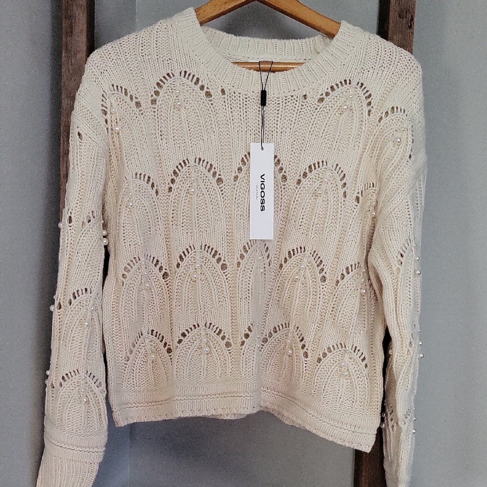Vigoss Cream Knit Sweater